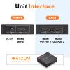 ATXOM HDMI Splitter 1 in 2 Out - 1x2 HDMI Display Duplicate/Mirror - Powered Splitter 4K @ 60Hz, Also Full HD 1080P, One Source to Two Identical Displays view 2