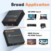 ATXOM HDMI Splitter 1 in 2 Out - 1x2 HDMI Display Duplicate/Mirror - Powered Splitter 4K @ 60Hz, Also Full HD 1080P, One Source to Two Identical Displays view 3