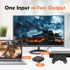 ATXOM HDMI Splitter 1 in 2 Out - 1x2 HDMI Display Duplicate/Mirror - Powered Splitter 4K @ 60Hz, Also Full HD 1080P, One Source to Two Identical Displays view 4