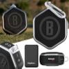 PlayBetter Bushnell Wingman Mini (Silver/Black) Magnetic GPS Golf Speaker Bundle Portable Charger - Music & Audible Distances Bluetooth Speaker for Golf Cart - 36,000+ Courses view 1