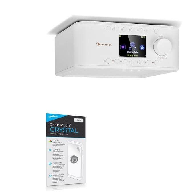 BoxWave Screen Protector Compatible with Auna Sound Matre - ClearTouch Crystal (2-Pack), HD Film Skin - Shields from Scratches