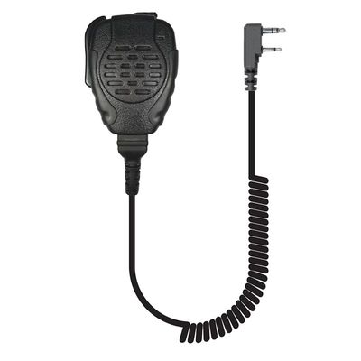 PRYME SPM-2101 Trooper IP56 Water Resistant Remote Speaker Microphone w/Noise Reducing Mic and Large PTT Switch - Fits: All Kenwood Radios with 2-pin Connector on The Side