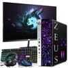 TechMagnet HP G3 Desktop RGB Computer PC Intel Core i5 Processor 16GB DDR4, 1TB SSD, GTX 1050 Ti, 22-Inch Monitor, Gaming Keyboard Mouse, RGB Headphone, Windows 11 Pro, Black (Renewed) view 1