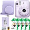 Fujifilm Instax Mini 12 Instant Film Camera Lilac Purple, Fuji Instax Mini Instant Film 40 Sheets, Instant Camera Gift Bundle view 1