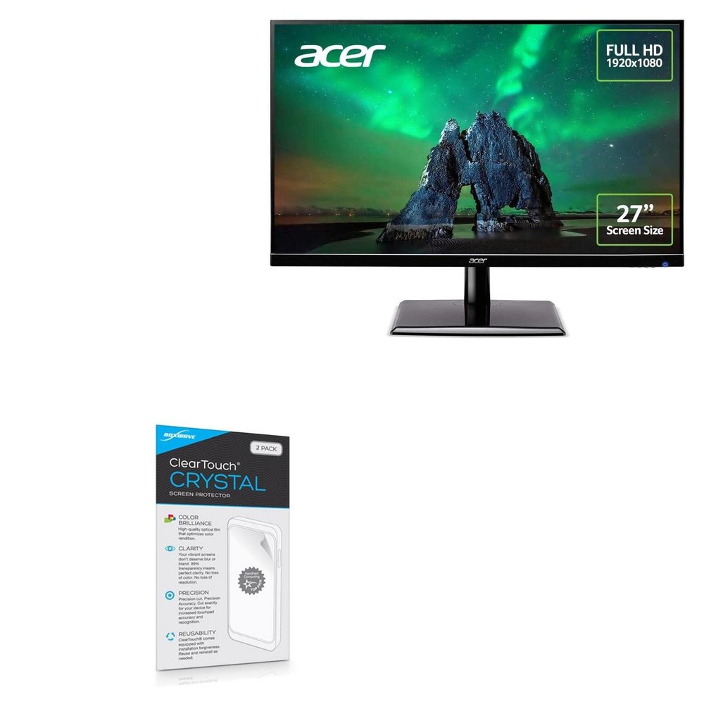 BoxWave Screen Protector Compatible with Acer EH3 (EH273) - ClearTouch Crystal (2-Pack), HD Film Skin - Shields from Scratches