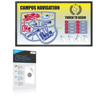 BoxWave Screen Protector Compatible with Planar PT3270Q (32 in) - ClearTouch Crystal (2-Pack), HD Film Skin - Shields from Scratches