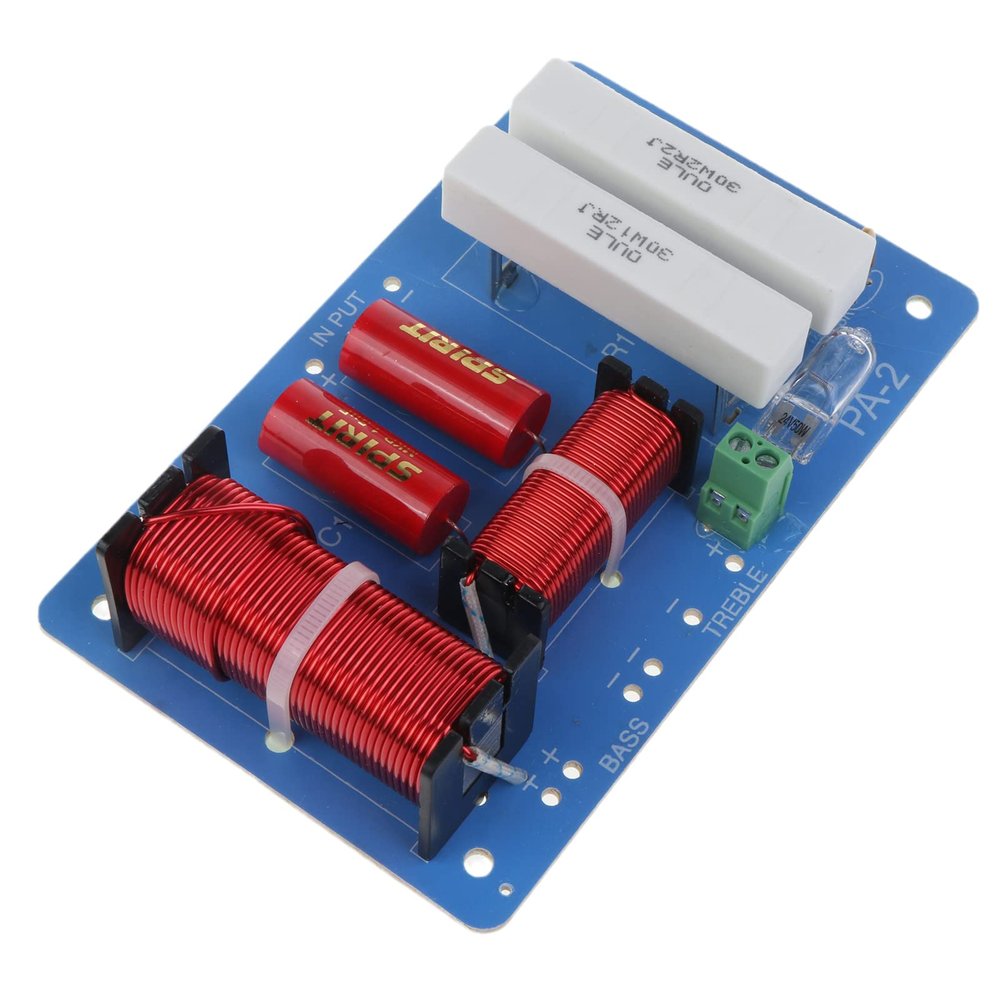 Diarypiece 500W Adjustable Frequency Divider Distributor, 2 Way Speaker Audio Crossover Filter