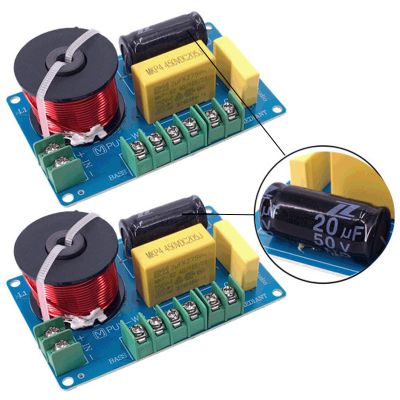 Diarypiece 2 Pcs 3 Way Speaker Crossover Divider Hifi Filter, Circuit Board Stereo Audio Frequency Filter 200W
