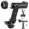 Kaitezenz Cell Phone Tripod Mount, Universal Tripod Phone Mount with 2 Cold Shoes, 360 Rotates 180 Tilts Camera Hot Shoe Phone Mount Smartphone Tripod Holder Adapter for iPhone Samsung All Phone