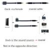 1ft Dock to RCA Female coaxial Cable Digital Audio Adapter Wire spdif for amp Sound Preamp Amplifier DSD64 dsd128 for NW-A55 A56 A57 A55HN A56HN A57HN NW-A35 NW-A45 NW-ZX300 ZX300A NW-WM1A WM1Z view 2