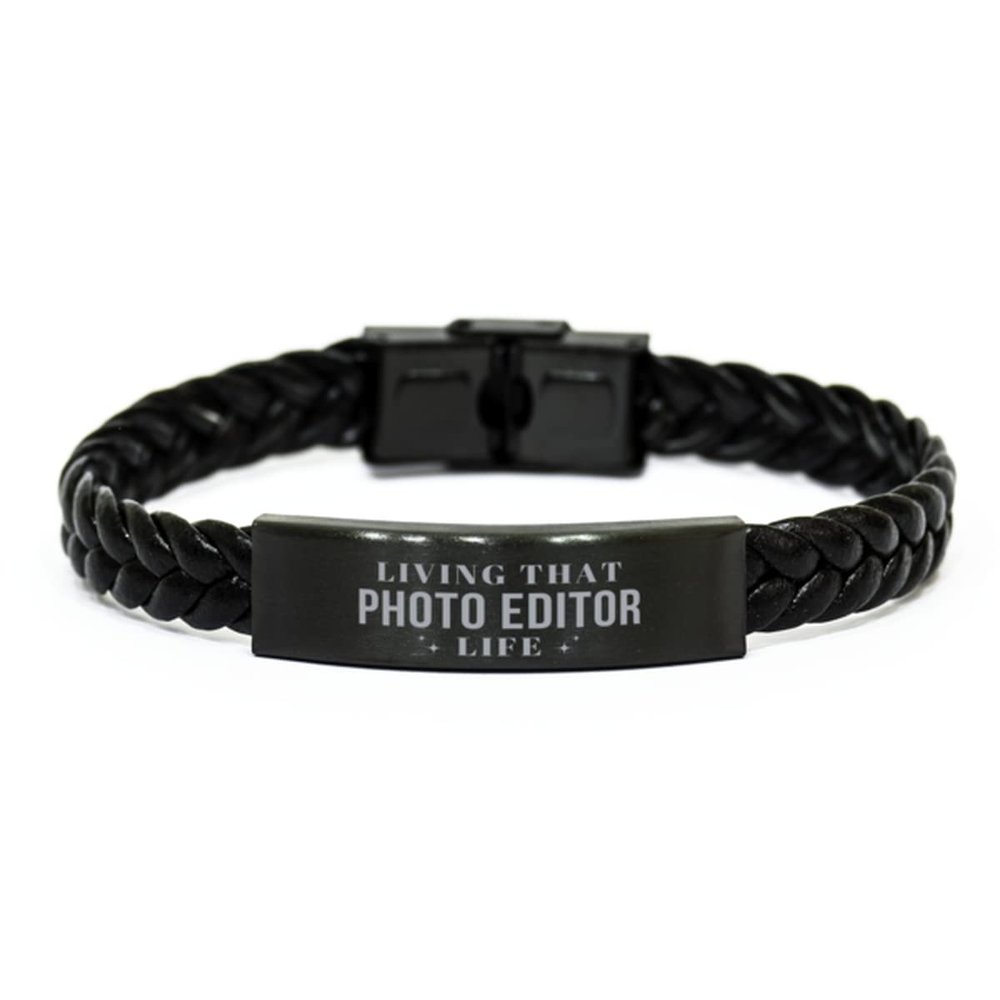 Mugart Photo Editor Braided Bracelet Photo Editor Student Graduation, Living that Photo Editor Life Funny, Sarcasm Gifts for Coworkers, Friend Photo Editor Birthday Idea