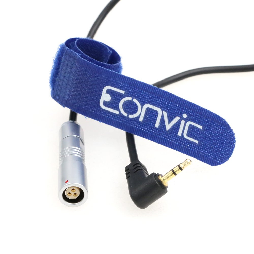 Eonvic Preston MDR 3/4 Run/Stop Cable Fischer 3 Pin Female to LANC 2.5mm TRS Right Angle (Straight Fischer 3 Pin)