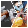 BlingKingdom 10pcs Breathable Cut Resistant Finger Cots Protection Reusable Durable Non Slip Finger Thumb Protector Gloves for Work Kitchen Garden Sculpture Grinding Stained Glass(Grey) view 4