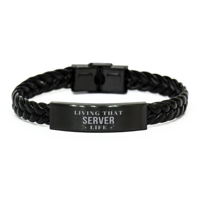 Mugart Server Braided Bracelet Server Student Graduation, Living That Server Life Funny, Sarcasm Gifts for Coworkers, Friend Server Birthday Idea