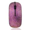 blingbybri Bling Wireless Mouse for Girls, Pink Rhinestone Coverd Computer Mouse with USB Receiver, Sparkly Cute Flat Mice for Laptop, PC, Notebook, MacBook Gifts - Gradient Rose Red view 1
