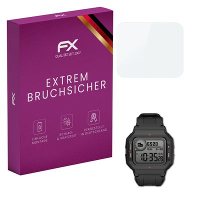 atFoliX Plastic Glass Protective Film compatible with Amazfit Neo, 9H Hybrid-Glass FX Screen Protector