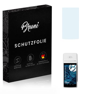 Bruni Screen Protector compatible with Castles Saturn 1000 F2 / PCI PTS 6.0 Certified Protector Film, crystal clear Protective Film (2X)