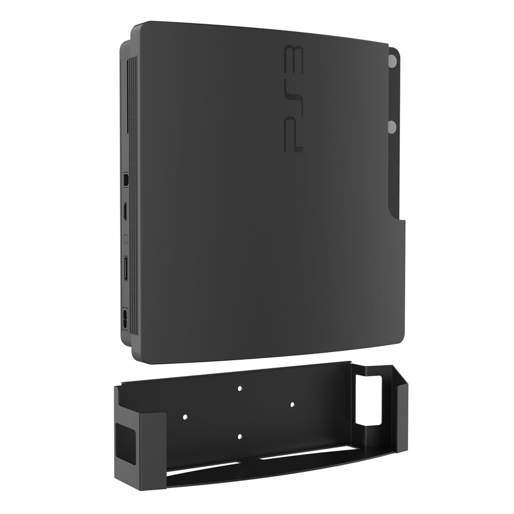 Monzlteck Wall Mount for PS3 Slim,Steel Mount Wall Holder Bracket for PlayStation 3(CECH 2000-2500),Space Saving,wp3-s
