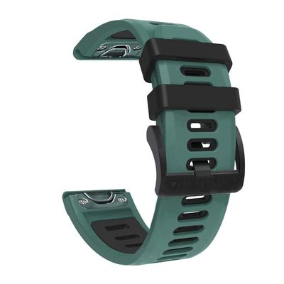 TIOYW QuickFit 26 22mm Smart Bands For Garmin Fenix 6 6X Pro 5 5X Plus 7 7X VERTIX 2 MK2 Silicone Band Descent Mk2i Smartwatch Straps (Color : R, Size : 22mm Fenix 5 6 7)
