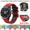 TIOYW QuickFit 26 22mm Smart Bands For Garmin Fenix 6 6X Pro 5 5X Plus 7 7X VERTIX 2 MK2 Silicone Band Descent Mk2i Smartwatch Straps (Color : R, Size : 22mm Fenix 5 6 7) view 2