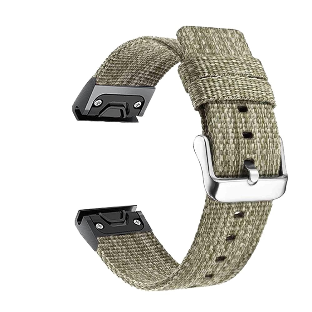 BCMCBV Nylon Quick Release Watchband For Garmin Fenix 7 7X 6X 6 Pro 5X 5 Plus 3HR 935 945 S62 D2 Smart Watch Easyfit Wristband Straps (Color : B, Size : 22mm Fenix 6 6 Pro)