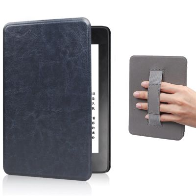 Case for 6.8" Kindle papaerwhite 11th Generation and Signed Edition (2021 Release, Model: M2L3EK & M2L4EK), PU Leather Cover with Hand Strap and Auto Sleep/Wake, Crazy Horse Print