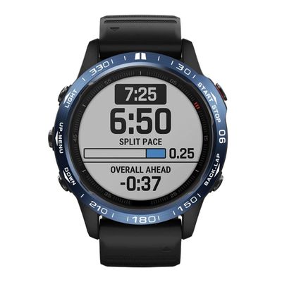 KAPPDE Steel Styling Frame For Garmin Fenix 6 6X Pro Sapphire Bezel Ring Adhesive Anti Scratch Metal Cover Protective Watch Accessories (Color : F, Size : Fenix 6X Sapphire)