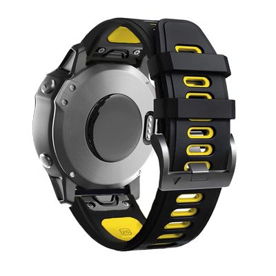 QPDRNC 22 26mm Sport Silicone Strap for Garmin Fenix 5X 5 Plus 6X 6 Pro COROS VERTIX 2 7X 7 Epix Gen 2 Steel buckle Easyfit Wrist Band (Color : D, Size : For Descent G1 Solar)