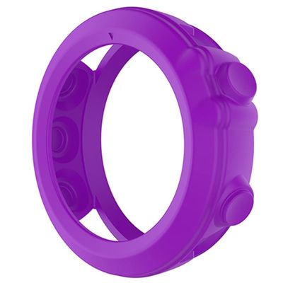 GANYUU Soft Silicone Protective Case Protector Sleeve for Garmin Fenix 3 HR/Fenix 3/Fenix 3 Sapphire/Quatix 3/Tactix Bravo Band Cover (Color : Purple)