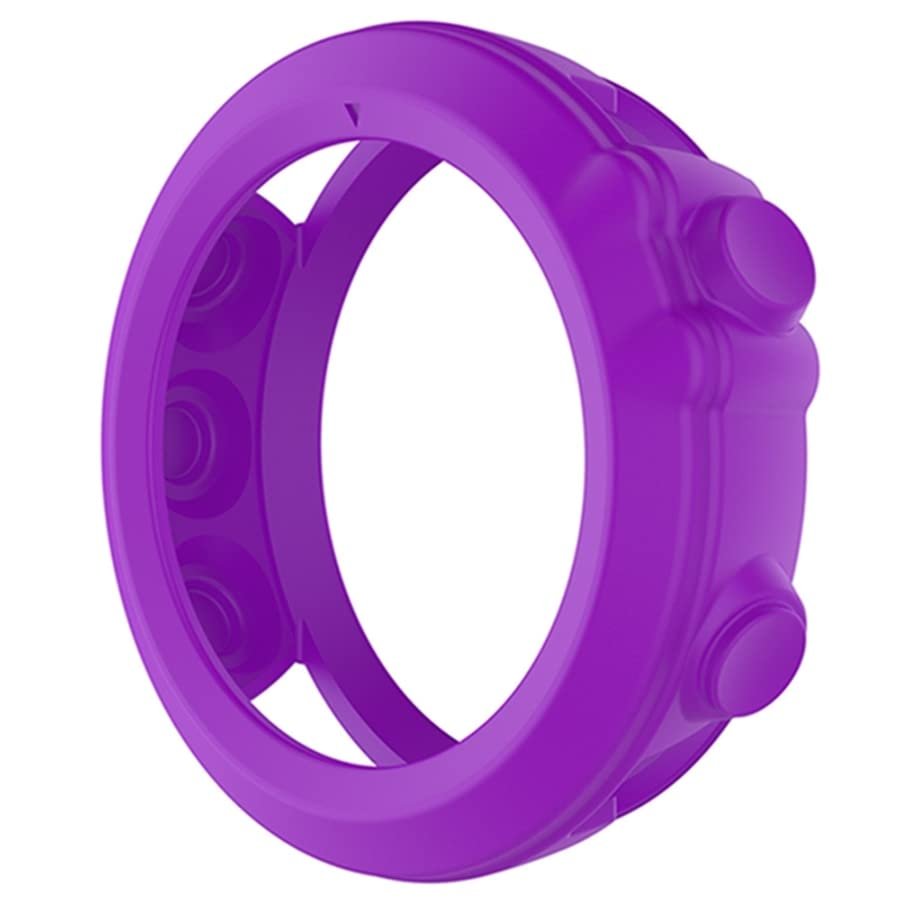 GANYUU Soft Silicone Protective Case Protector Sleeve for Garmin Fenix 3 HR/Fenix 3/Fenix 3 Sapphire/Quatix 3/Tactix Bravo Band Cover (Color : Purple)