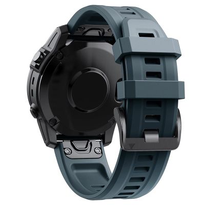 CEKGDB Official Silicone 26 22mm Quick Release Watchband Wriststrap for Garmin Fenix 7 7X 6 6X 5X 5 3 HR Smart Watch Easyfit Wrist Band (Color : Black Green, Size : Forerunner 935 945)