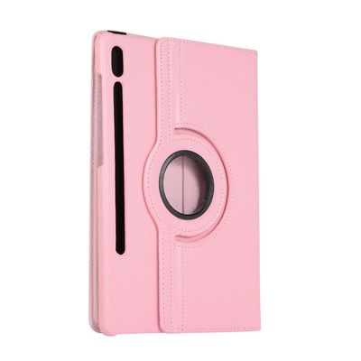 SOENS 360 Rotating Tablet Case Compatible with Samsung Galaxy Tab S7 FE S7 S8 Plus 12.4 inch S8 Ultra Flip Stand Cover Funda (Color : Pink, Size : for Tab S7 11 inch)