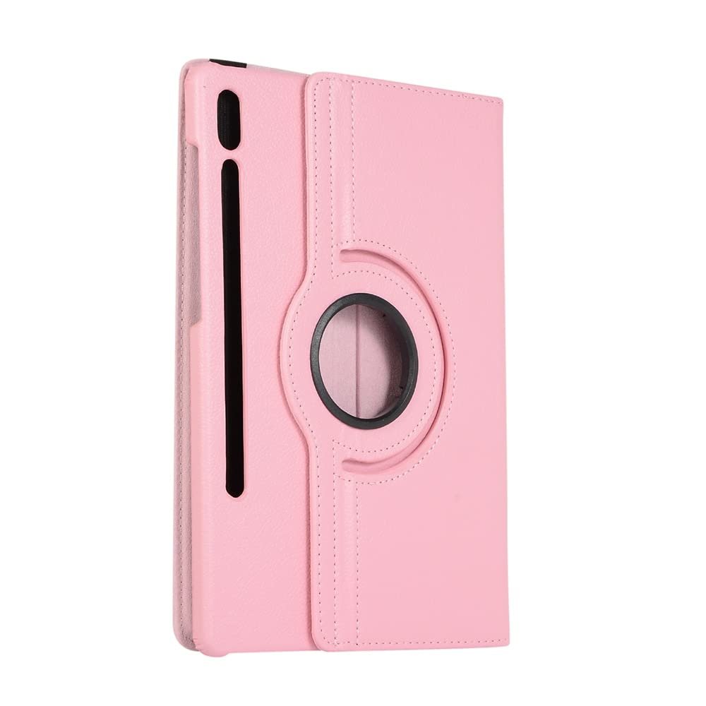 SOENS 360 Rotating Tablet Case Compatible with Samsung Galaxy Tab S7 FE S7 S8 Plus 12.4 inch S8 Ultra Flip Stand Cover Funda (Color : Pink, Size : for Tab S7 11 inch)