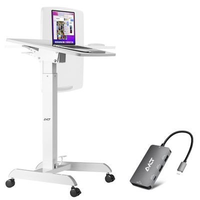 AVLT Tilting Rolling Desk and USB C USB A PD Hub