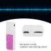Mp3 Player, Slim Classic Multifunction MP3 Music Player, 180mAh Noise Reduction Portable HiFi MP3 Player, Up to 64GB (Purplish Red) view 2