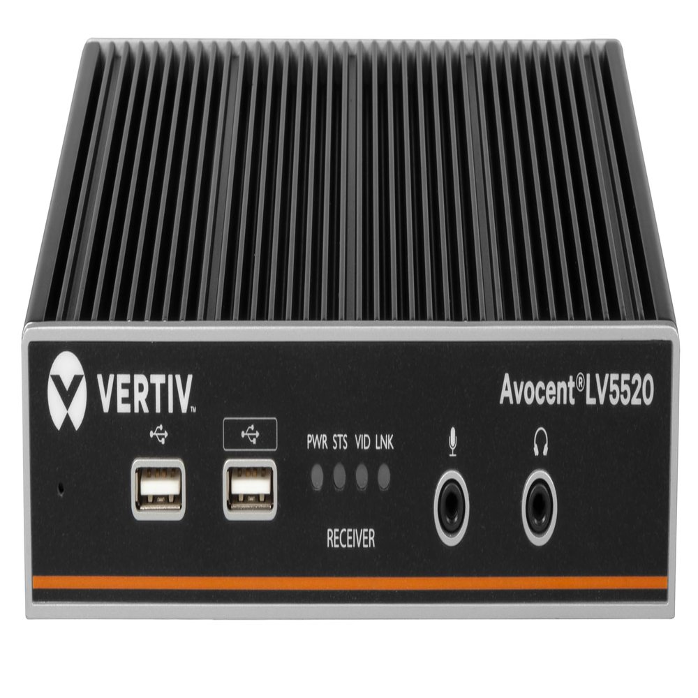 Vertiv Avocent Longview 5520 High-Performance KVM Extender | Receiver | Dual Head | 4K 60Hz (LV5520R-400)