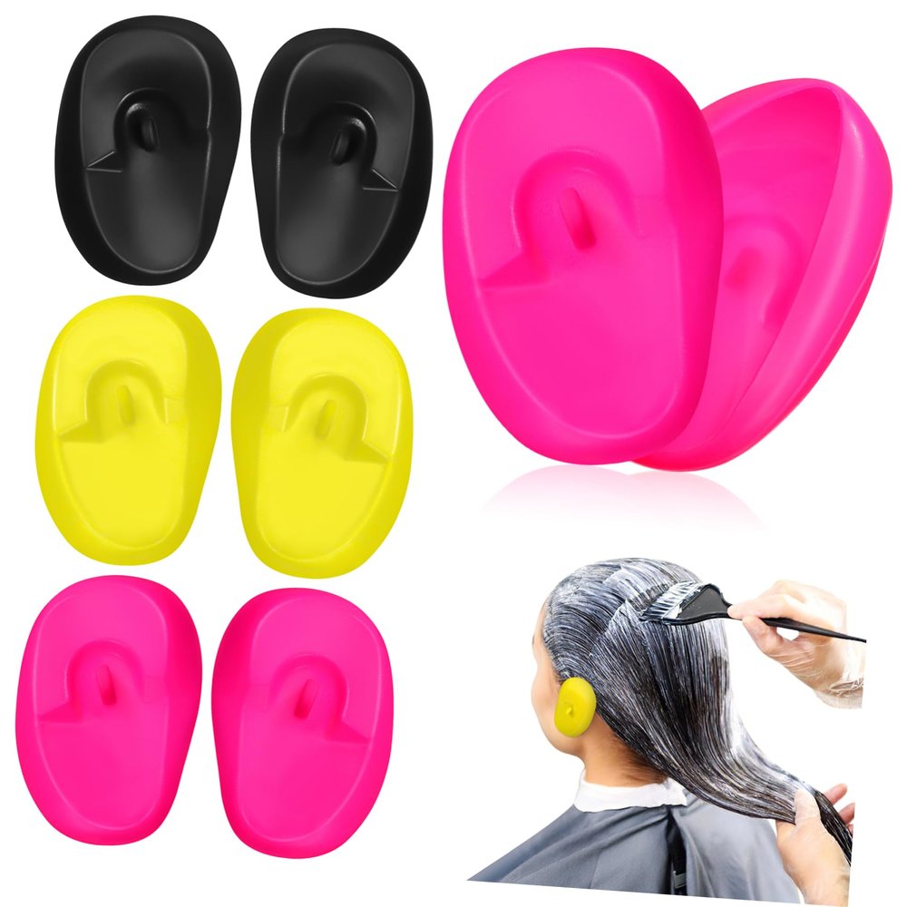 Beavorty 6pcs Hair Dye Earmuffs for Ear Lightweight Ear Covers for Hair Salon Use Prevents Dye and Water Easy to Wear and Wash