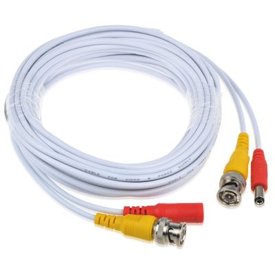 Jantoy 25ft White BNC Video Power Wire Cord Replacement for Camera Cable SDC-89440BF HD System