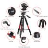 Camera Tripod, 74" Tripod for Camera Stand, Heavy Duty Tripod with Travel Bag for Projectors, Lasers, DSLR, Webcam, Aluminum Phone Tripod for Video Recording Photo Vlogging(Red) view 3