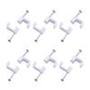 GSHLLO 300 Pcs 6mm Flat Cable Mounting Clips Electric Wire Wall Staples Single Cord Clamp Tacks with Steel Nails for Cable Management view 1