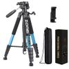 74 Inch Heavy Duty Tripod Stand for Cameras, Cell Phones, Projectors, Webcams, Spotting Scopes - Complete Unit for Canon, Nikon, Sony - Perfect for Phone & Camera Photography(Blue) view 1