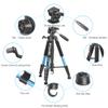 74 Inch Heavy Duty Tripod Stand for Cameras, Cell Phones, Projectors, Webcams, Spotting Scopes - Complete Unit for Canon, Nikon, Sony - Perfect for Phone & Camera Photography(Blue) view 3