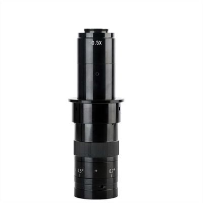 32X-205X Industrial Monocular Microscope Lens 0.5X Eyepiece 0.7X-4.5X Zoom Objective 25mm C-Mount Continuous Zoom Lens