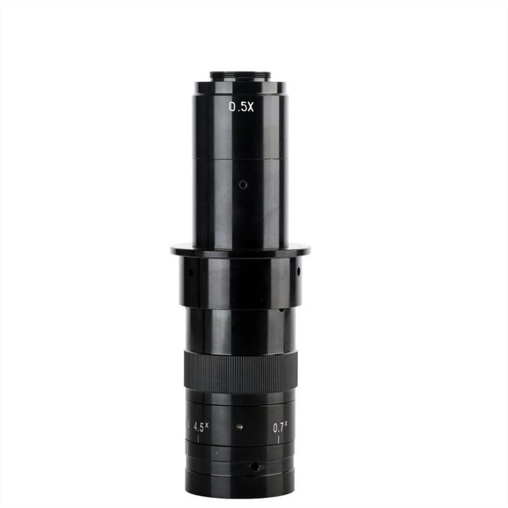 32X-205X Industrial Monocular Microscope Lens 0.5X Eyepiece 0.7X-4.5X Zoom Objective 25mm C-Mount Continuous Zoom Lens