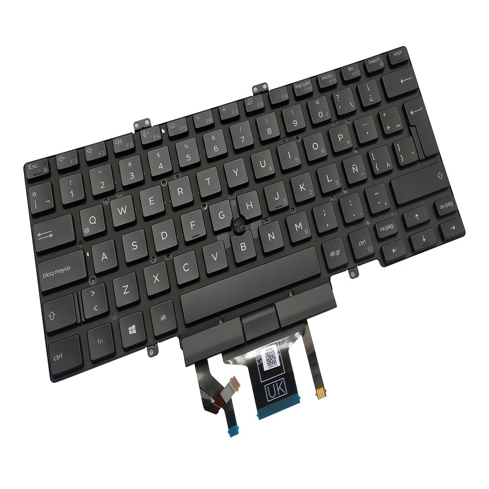 Laptop Replacement Keyboard Compatible for Dell Latitude 7400 5400 5410 5411 09GG3W PK132FB3A22 Latin Layout Backlit with Pointer Sticker