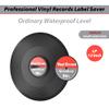 Vinyl Record Label Saver Protector with Handle,Vinyl Record Cleaning Clamp Acrylic Label Saver Record Cleaner for 7/12 Inch (Black 12 inch) view 3