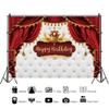 OERJU Royal Prince Birthday Backdrop Royal Red and Gold Happy Birthday Backdrop Little Baby Prince King Crown Curtain Photography Background Boy Kids 1st Bday Party Decorations Supplies 12x10ft view 2
