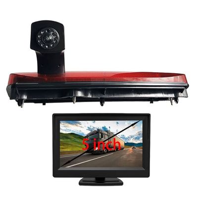 12V Led/IR Light 3rd Third Brake Light Backup Reverse Parking Rear View Reversing Camera IR Lights for Ford Transit Connect Brake Light Camera (2014-2019) Night Vision Waterproof (Camera+5IN)