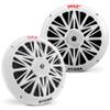 Pyle 8 Inch Dual Marine Speakers 10 Inch - 1 Pair (White) & 6.5 Inch Dual Marine Speakers (White) view 2