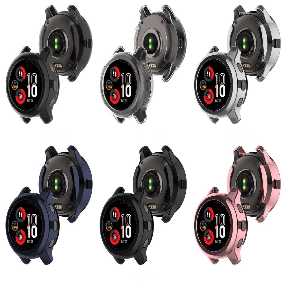 [6 Pack] KingFan Compatible for Garmin venu 2 Plus [NO Screen Protector],Soft TPU Bumper Case Protective Cover Frame Compatible for Garmin venu 2 Plus
